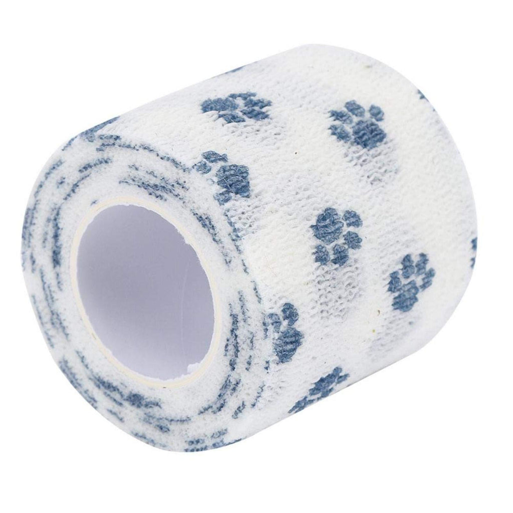 SALUTUYA Pet Wrap Bandage Non-Woven, Self Adhesive, Pet Dog Bandage First Aid Pet Sports Tape for Injury Cats Dogs blue - PawsPlanet Australia