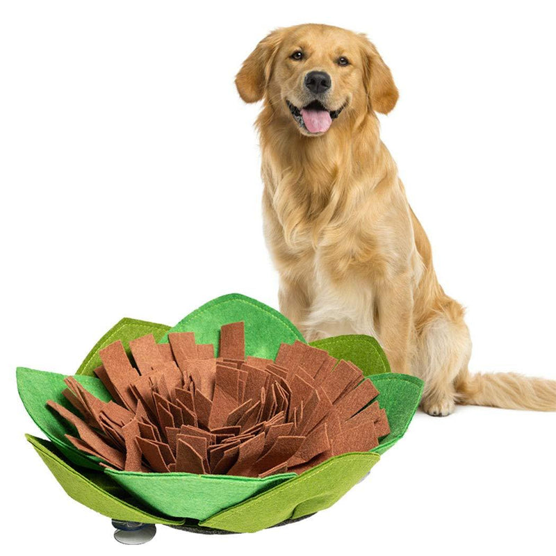 Mingzheng Snuffle Mat for Dogs-Pet Feeding Mat Dog Puzzle Toys for Boredom,Interactive Toys Encourages Natural Foraging Skills for Cats Dogs Bowl Travel Use Brown - PawsPlanet Australia