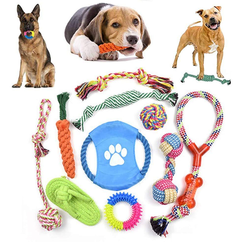 Dog Rope Toys Puppy Chew Toys Interactive Dog Toys for Small to Medium Dogs 10 Pack 10 PCS - PawsPlanet Australia