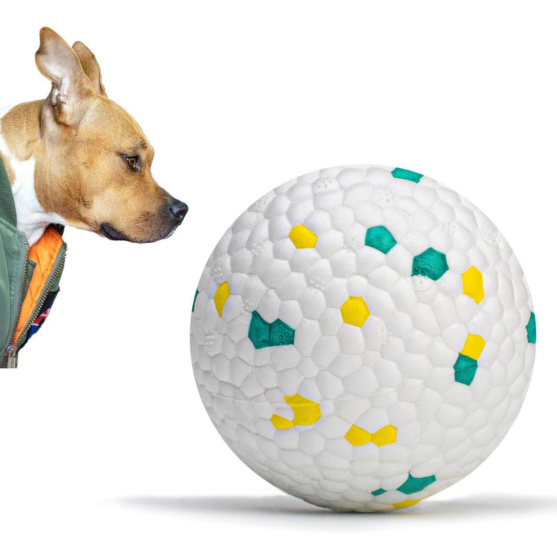 Nature one Dog Toys Ball for Aggressive chewers and Molar Chew Balls for Training Dog Durable and Non-Toxic Treat Toy for Teeth Cleaning and Playing (1 Pack) white-1 - PawsPlanet Australia