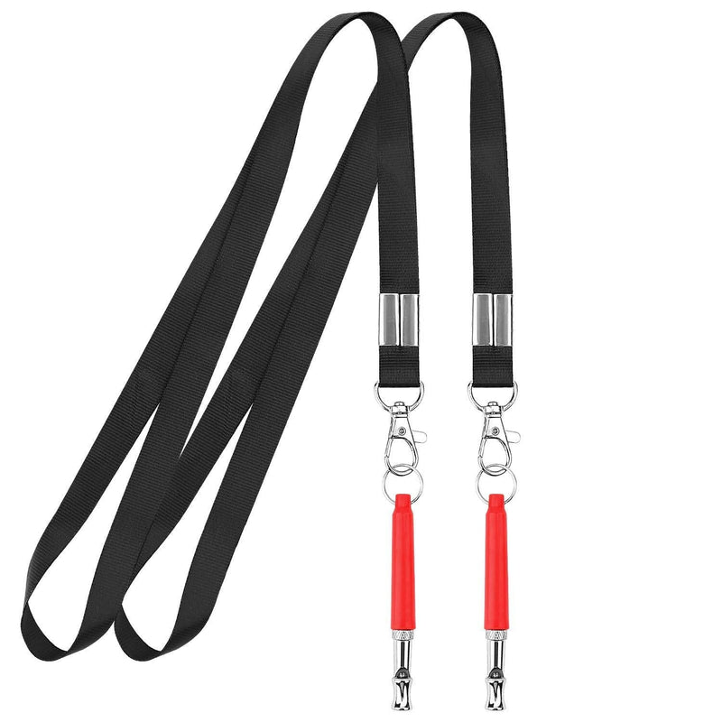Werpower Dog Whistle with Lanyard 2 PCS, Loud and Far-Reachin Ultrasonicg Dog Whistle for Puppy Training, Stopping Barking, Fetching, Sitting and Recall, Standardized Frequency red - PawsPlanet Australia