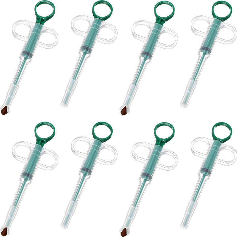 Nuanchu 8 Pieces Pet Syringe Pet Pill Syringe Pet Feeding Syringe Cat Pill Shooter Small Pills Pet Pill Dispenser Syringe Feeders for Cats, Dogs and Small Animals (Green) - PawsPlanet Australia