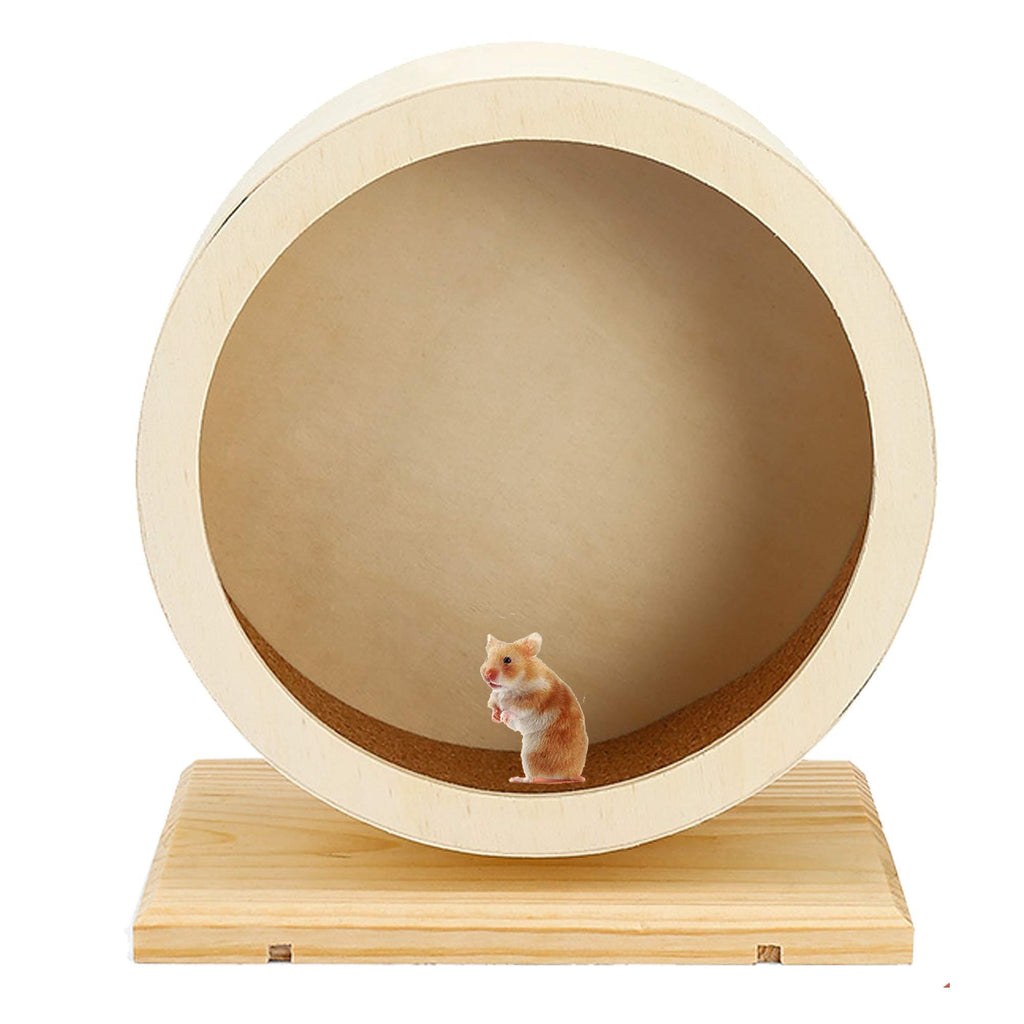 DXIA Hamster Wheel, Wonderland Bogie Wheel for Hamster, Wooden Silent Runner, Non Slip Run Disc, Funny Wheel Running Rest Nest for Syrian Hamsters, Gerbils, Rat, Mice and Other Small Pets, 15 cm, S - PawsPlanet Australia