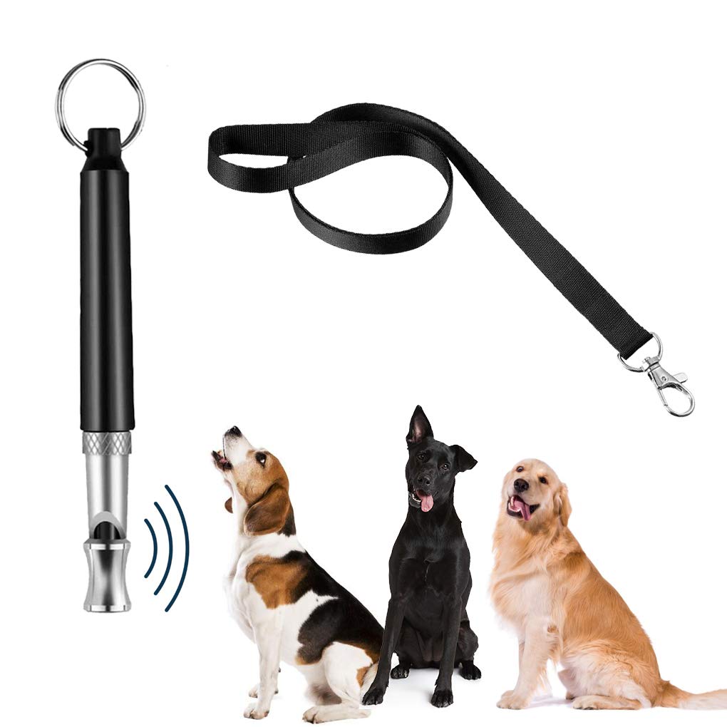 KMNKSCN Dog Whistle to Stop Barking Adjustable Pitch Stainless Steel Dog Whistle with Lanyard Pet Dog Training Tool - PawsPlanet Australia