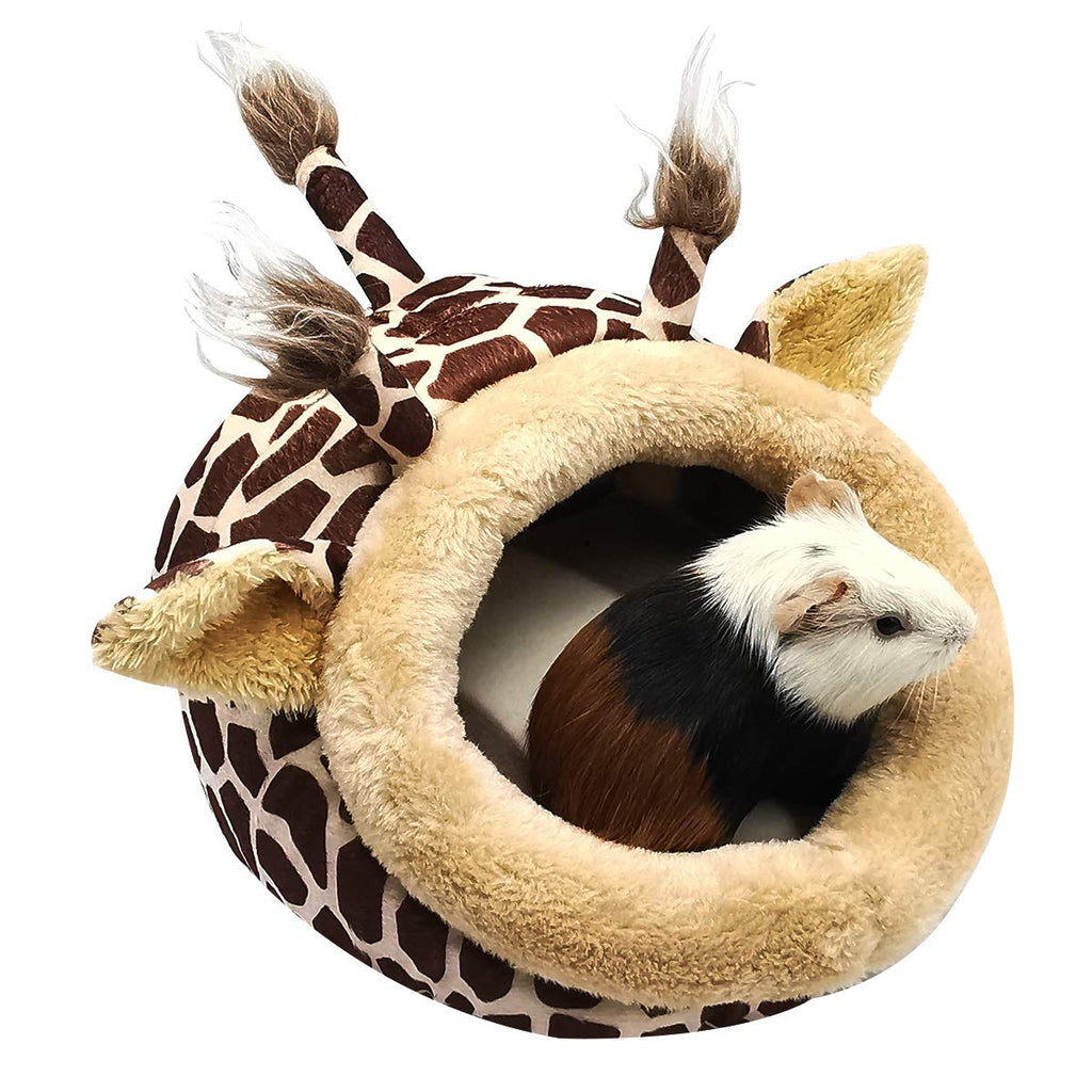 LEFTSTARER Guinea Pig Bed Toy Cage House Accessories Nest Hedgehog Hamster Supplies Sugar Glider Ferret Rat Bed Toy Small pet Animals（1-S） 1-Giraffe - PawsPlanet Australia