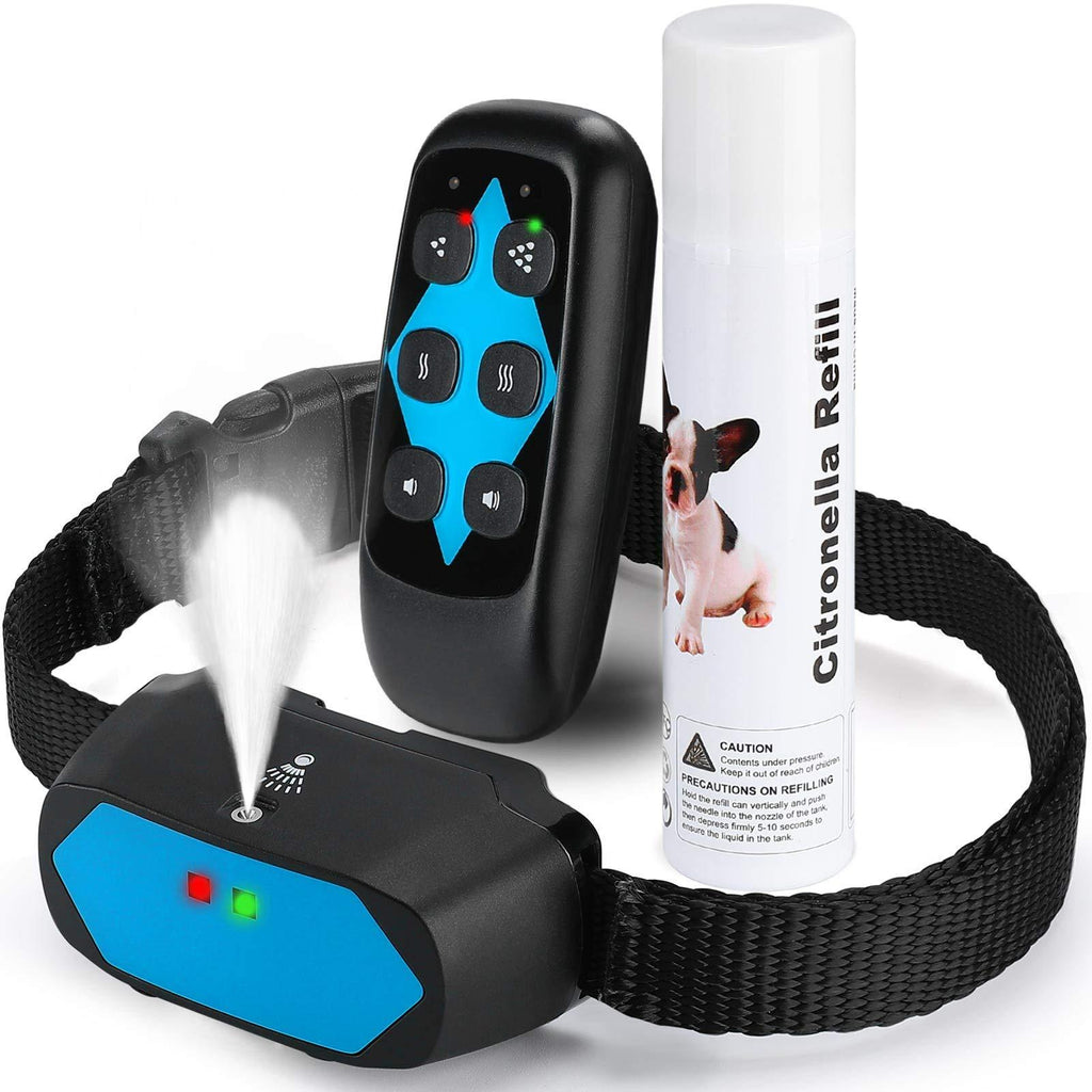 WWVVPET Citronella Spray Dog Training Collar with Remote, 3 Modes Spray Vibration Beep Humane Safe Citronella Dog Bark Collar,500ft Waterproof No Shock Collar,Rechargeable Anti Bark Device Dogs - PawsPlanet Australia