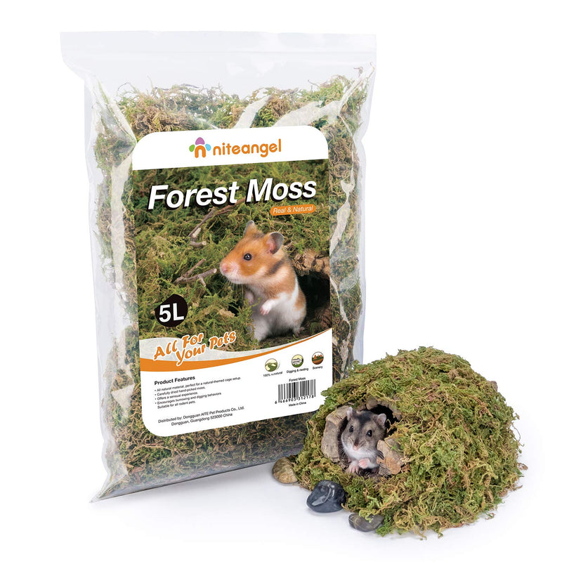 Niteangel Forest Moss Soft Natural Moss Bedding Nesting for Small Pet 5L - PawsPlanet Australia