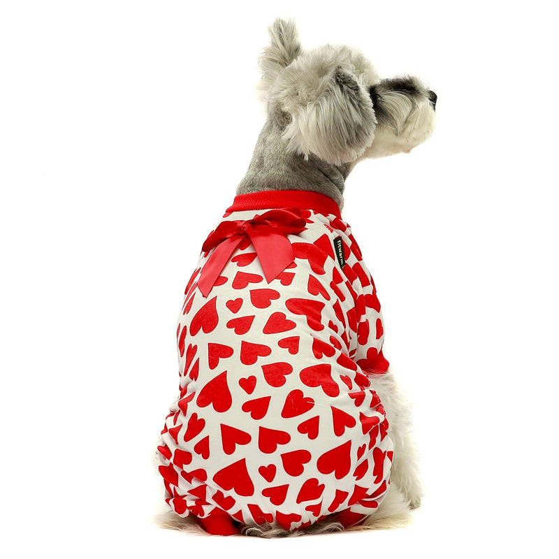 Fitwarm 100% Cotton Dog Birthday Pajamas Gifts Costumes Pet Clothes Cat Jumpsuits Onesies Jammies X-Small Red - PawsPlanet Australia