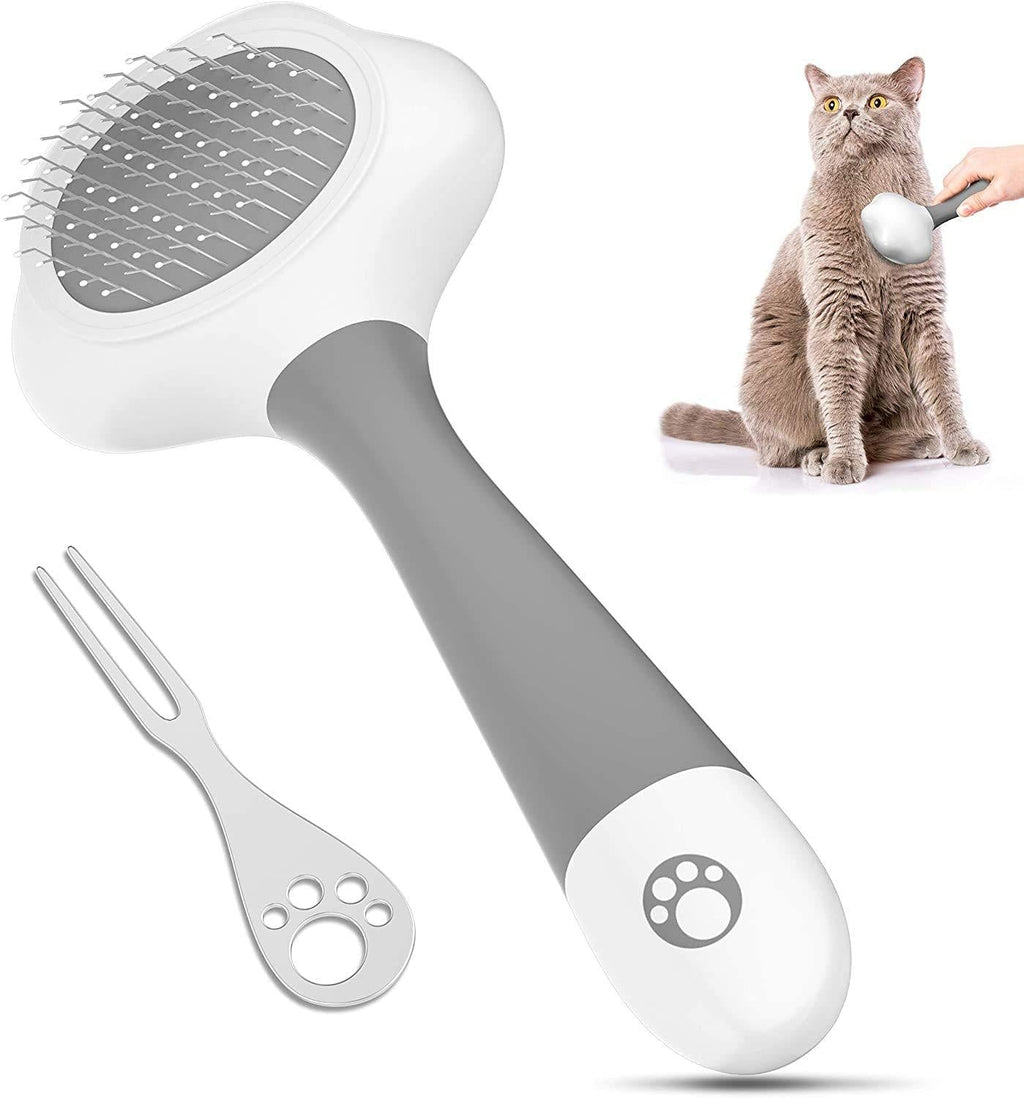 Laika Cat Brush Pet massage comb Professional Self Cleaning Cat Combs , Effectively Shedding Undercoat Up to 95% Pro Deshedding Tool Cat Brush for Long Heavy Hair Dogs & Cats - PawsPlanet Australia
