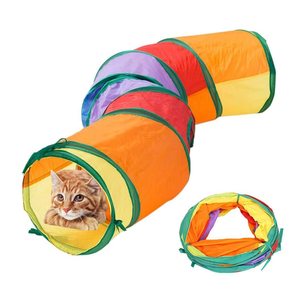 ACEONE Cat Tunnel for Indoor Cats, Pet Play Tunnel and Tube Toy, Cat Collapsible Interactive S-Tunnel for Kitten Rabbit Puppy Ferret Tunnel only - PawsPlanet Australia