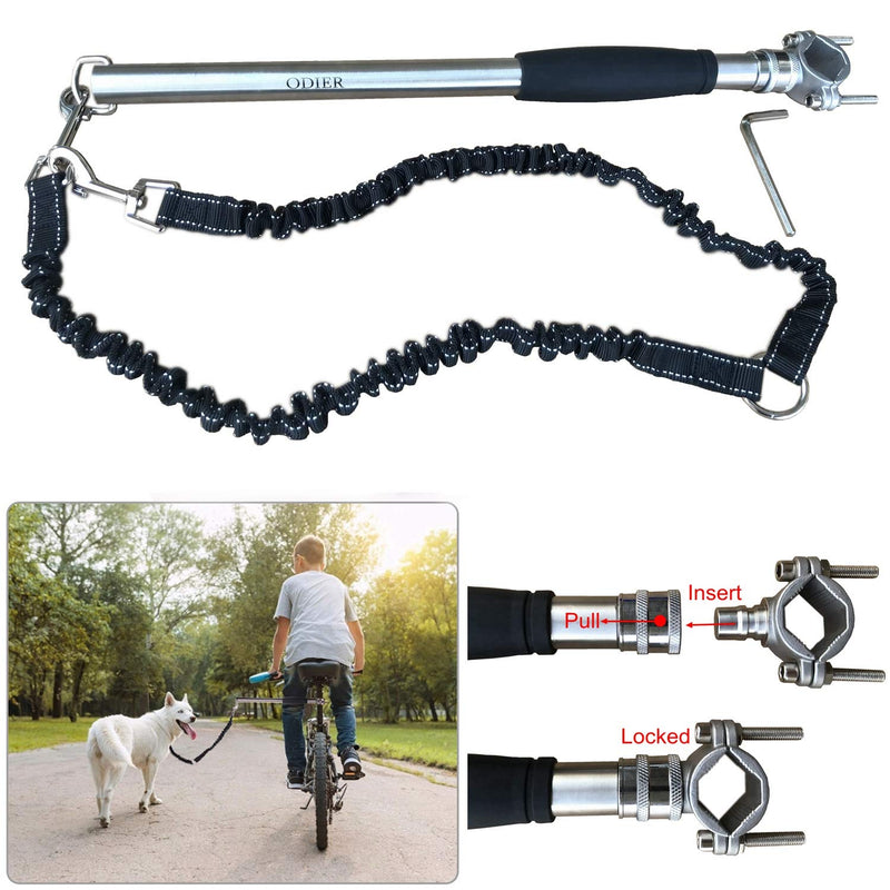Bike Dog Leash Attachment Quick Release Bicycle Dog Exerciser Leash 550-lbs Pull Strength for 15KG to 70KG Dogs (Heavy Duty Leash) Heavy Duty Leash - PawsPlanet Australia