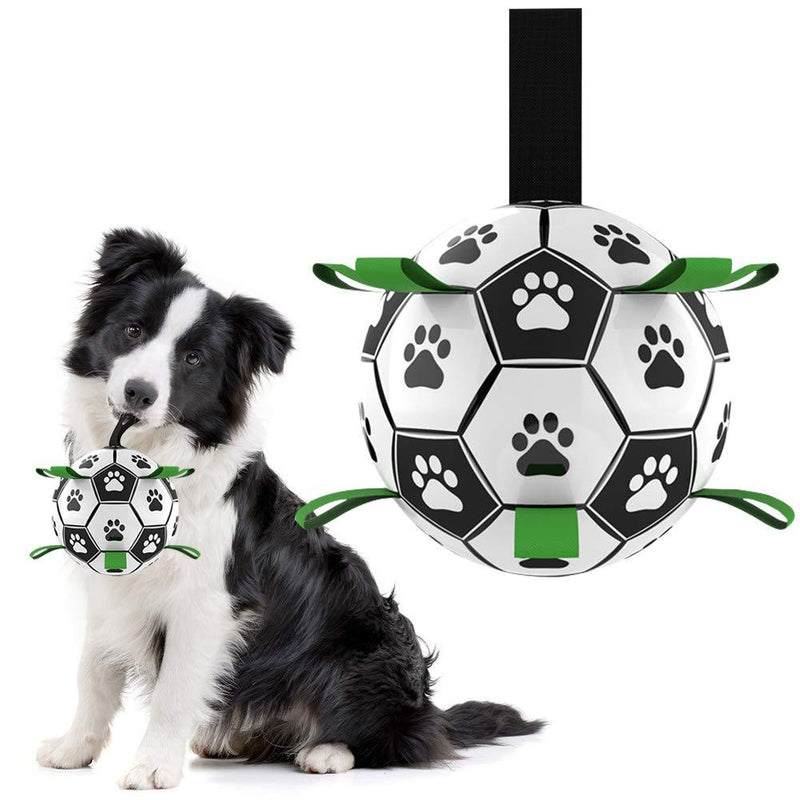 Dog Ball Dog Soccer Ball with Grab Tabs Interactive Dog Toys Herding Ball for Dogs Rubber Ball Dog Balls for Small & Medium Dogs Jolly Balls for Dogs - PawsPlanet Australia
