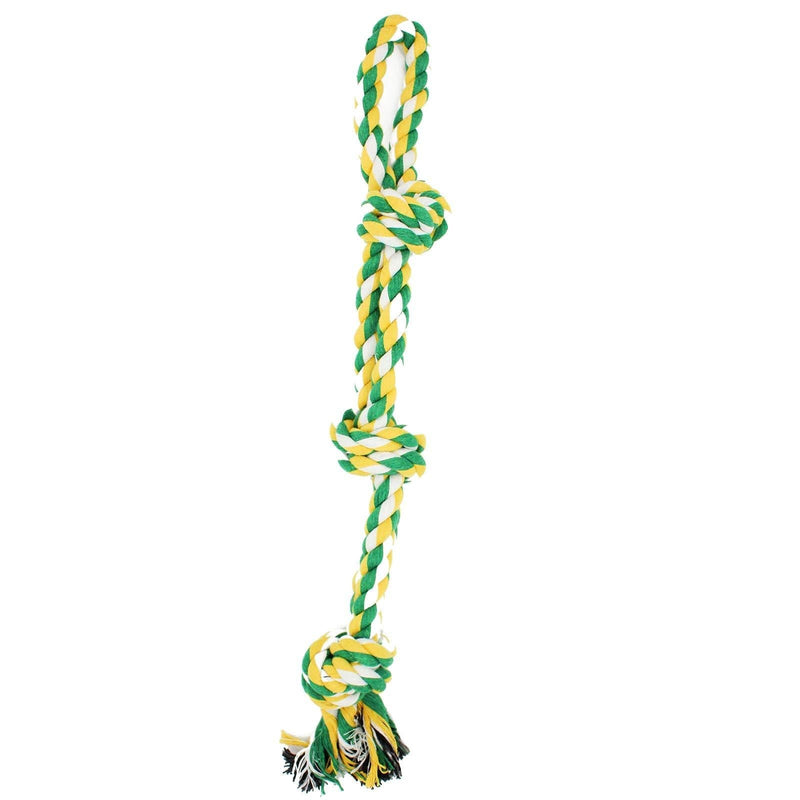 A Durable Dog Rope Toy for Pitbull & Medium to Large Dogs Outdoor Exercise, Pull & Tug of War Toy- Muscle Builder … green and yellow - PawsPlanet Australia