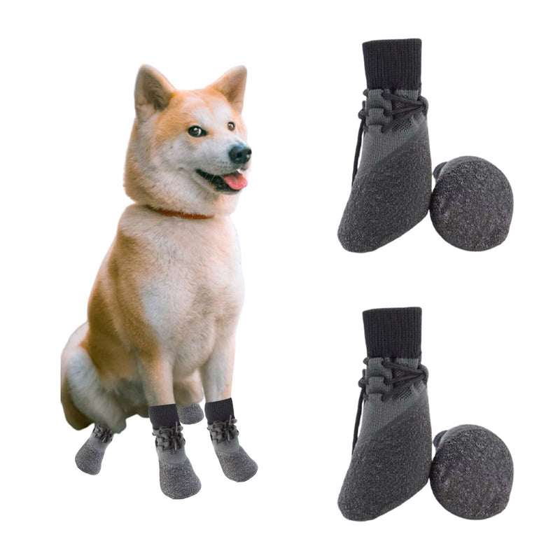 TIMCANPY Dog Socks Anti-Slip Knit Dog Paw Protector Waterproof Dog Booties for Indoor Outdoor Wear XS - PawsPlanet Australia