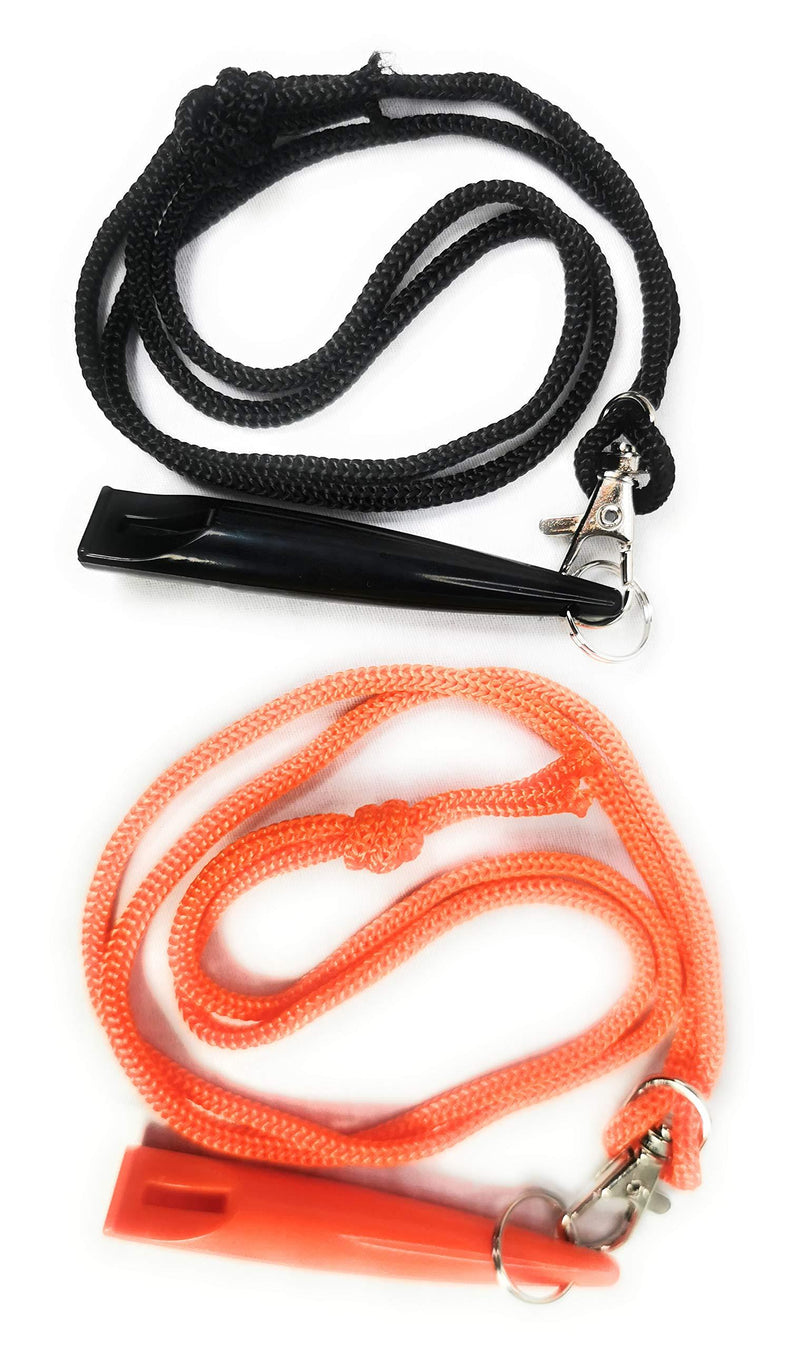 Benbulben Twin Pack of Professional High Pitch Plastic Dog Whistles for Recall Training Complete with Rope Lanyards and Keyrings - PawsPlanet Australia