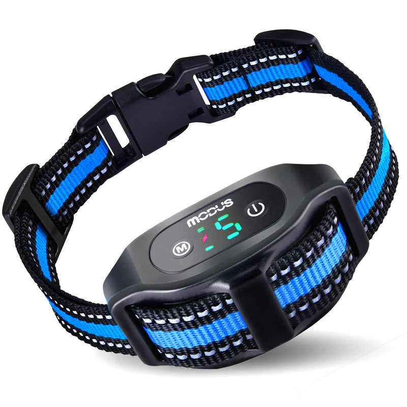 Bark Collar MODUS Dog Bark Collar Rechargeable Shock Anti Bark Collar with Beep Vibration Dog Shock Collar for Small Medium Large Dogs, Humane Dog Training Device with 5 Adjustable Sensitivity Levels - PawsPlanet Australia