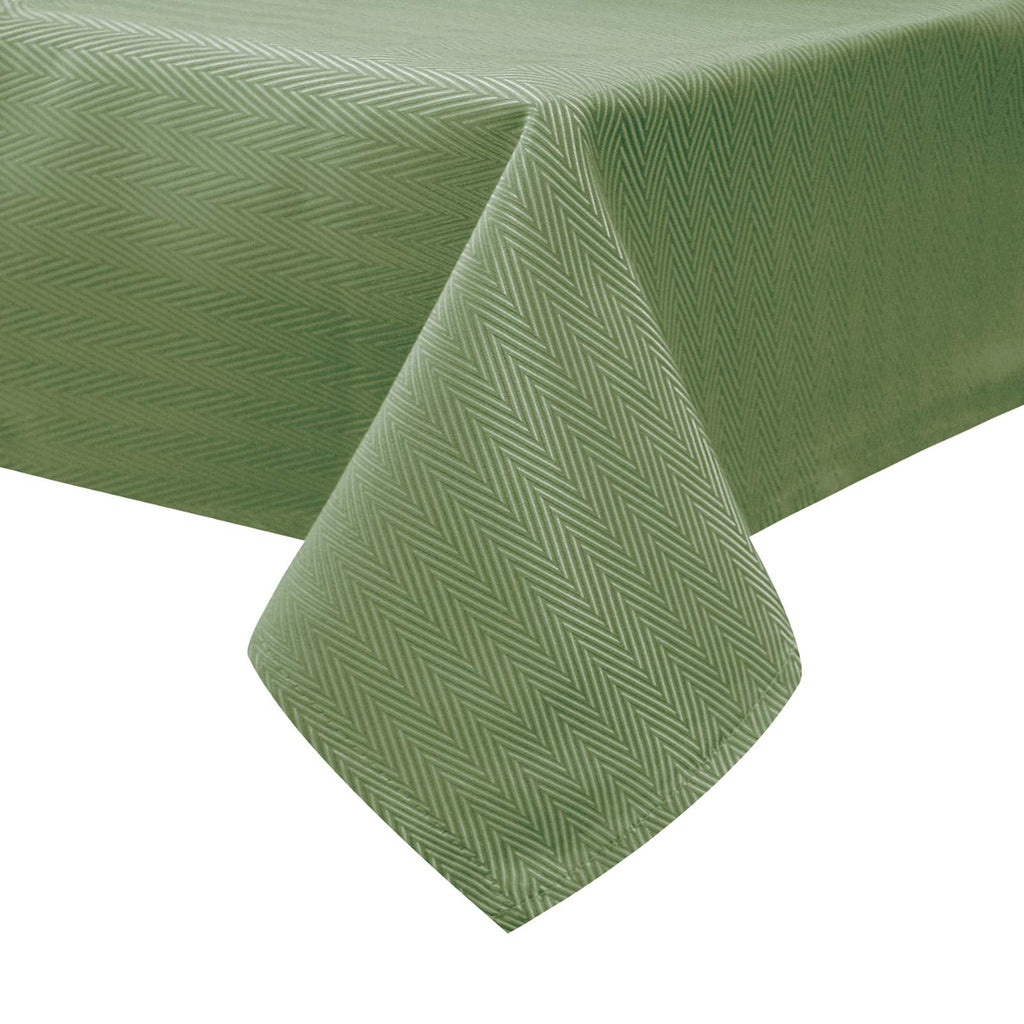 Melodieux Herringbone Jacquard Rectangle Tablecloth Waterproof Holiday Table Cover, Spill Oil Dust Resistant Wrinkle Free for Kitchen Dining Party Tabletop Decoration, 60" x 84", Green 60x84 Inch - PawsPlanet Australia
