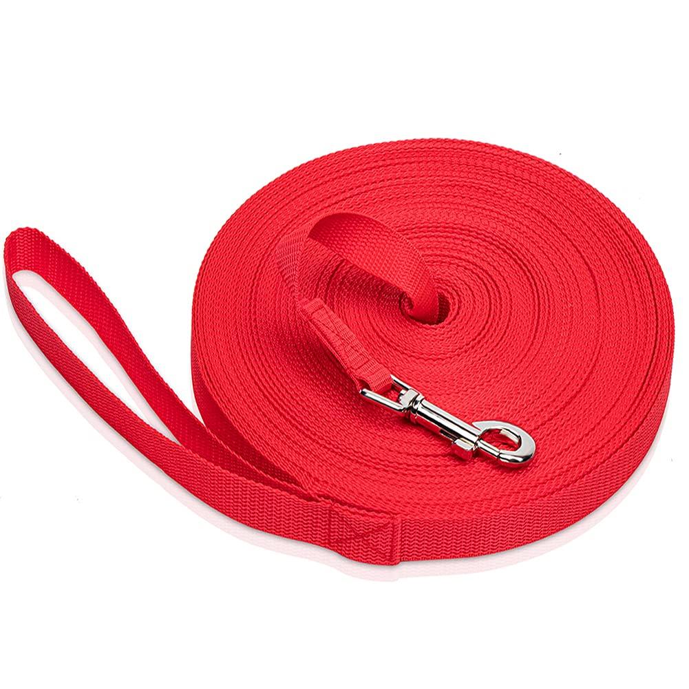iNeego Dog Training Lead 15m/50ft Long Dog Lead for Training Lead for Dog Puppy Training Lead Long Line Dog Lead for Large, Medium and Small Dogs (15M/50FT, Red) - PawsPlanet Australia