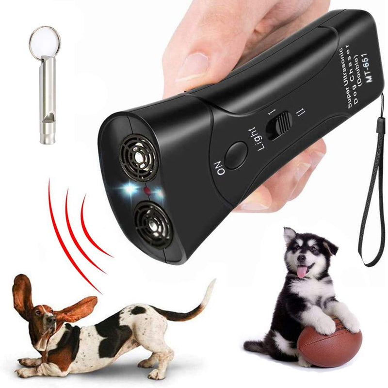 LYPER Dog Bark Control Device With Light, Friendly Behavior Training Tool with Extra Whistle, Handheld Ultraso Sound Stop Barking Sonic Bark Deterrents Silencer Bark Stop Pet Gentle Trainer - PawsPlanet Australia