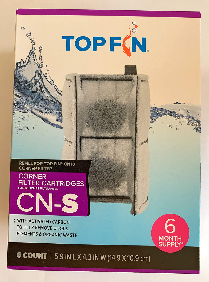 Top Fin CN-S Refill for CN10 Corner Filter 6 Count - PawsPlanet Australia