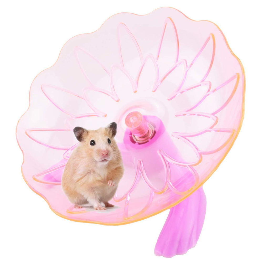 ACEDIVA Hamster Flying Saucer Silent Running Exercise Wheel for Hamsters, Gerbils, Mice,Hedgehog and Other Small Pets Silent Running Wheel Hamster Wheel (Pink) - PawsPlanet Australia