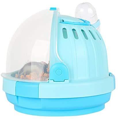 Eonpet Travel cage for Small Animals Hamster Carrier Cage Portable Carrier Hamster Carry Case Cage with Water Bottle Travel&Outdoor for Hamster Small Animals Travel cage for Small Animals(Blue) - PawsPlanet Australia