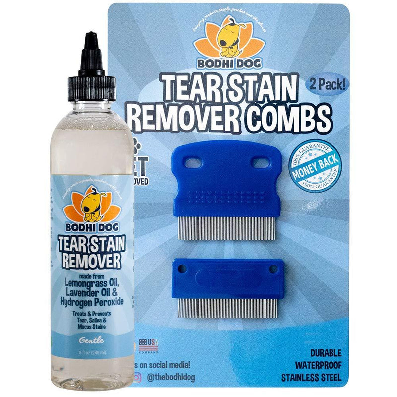 Bodhi Dog Tear Eye Stain Solution + Tear Eye Stain Combs Bundle - PawsPlanet Australia