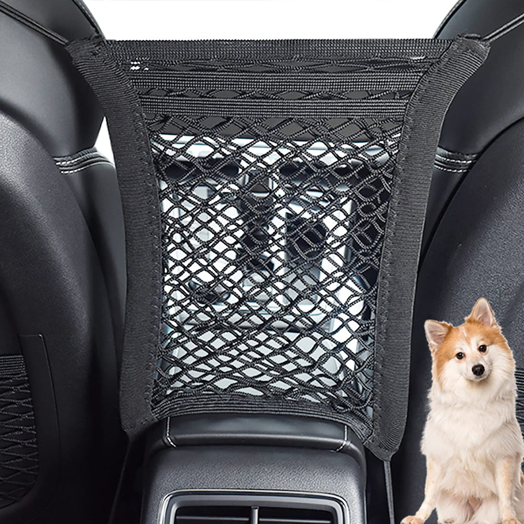 Bestdoggo Dog Car Net 3 Layers Barrier Back Safety Mesh Seat Stretchable Organizer, for Safe Driving, Design for Safety of Driving with Children & Pets Black - PawsPlanet Australia