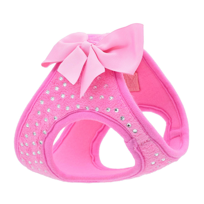 Fas Plus Pink Girl Dog Harness Small Cute Puppy Harness Bling with Bow Tie Medium - PawsPlanet Australia