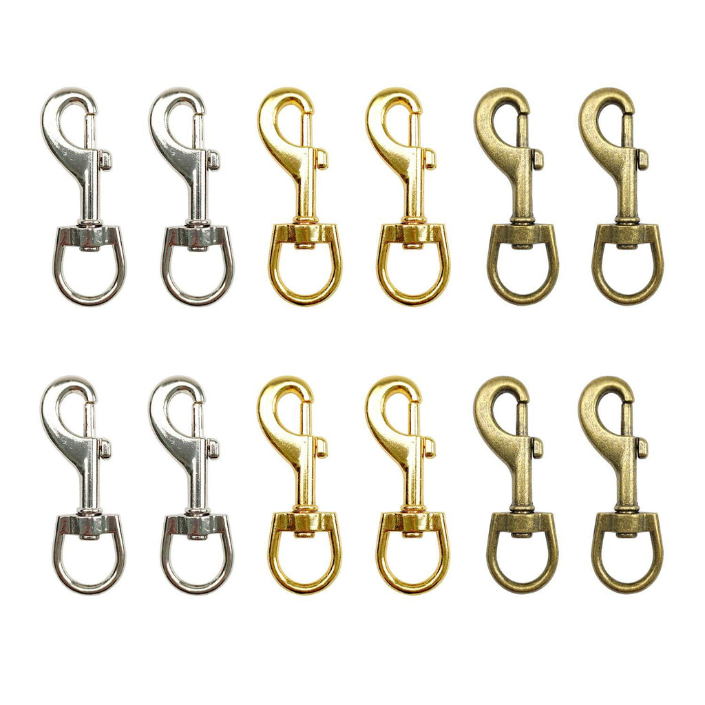 12 PCS Mini Dog Leash Clasp Swivel Snap Hooks,Wholesale Metal Heavy Duty Eye Clasp Multipurpose- Best for Spring Pet Buckle, Key Chain for Linking Dog Leash Collar, DIY Project - PawsPlanet Australia