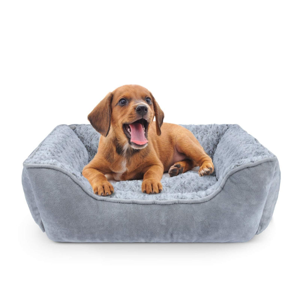SIWA MARY Rectangle Dog Bed Machine Washable Pet Bed, Soft and Thickened Enough Breathable Dog Sofa Bed, Anti-Slip Bottom Dog Bed for Large Medium and Small Dogs or Multiple S-(19"x 16"x 7") - PawsPlanet Australia