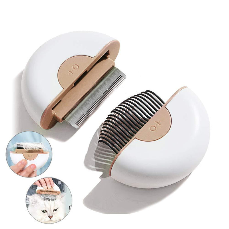 Marchul Cat Brush Set, Cat Brush for Shedding and Grooming, Pet Massage Comb Brown - PawsPlanet Australia