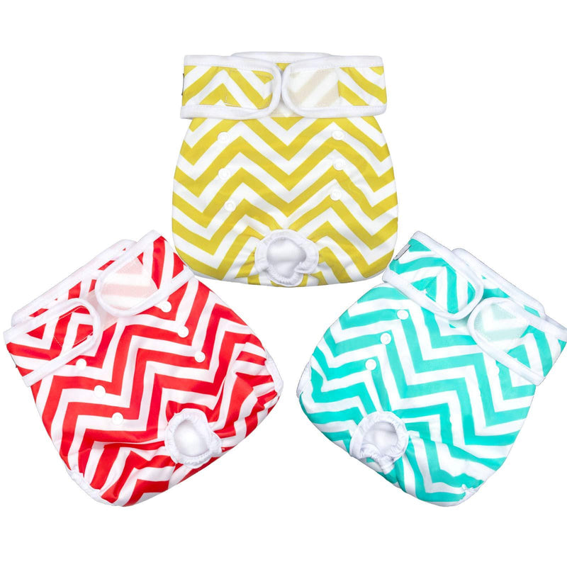 Washable Dog Diapers Female, 3 Pack Reusable Diapers for Dogs Female, Highly Absorbent Dog Period Panties, Leakproof Dog Heat Diapers Female with Strong Velcro & Adjustable Elastic Band S - PawsPlanet Australia