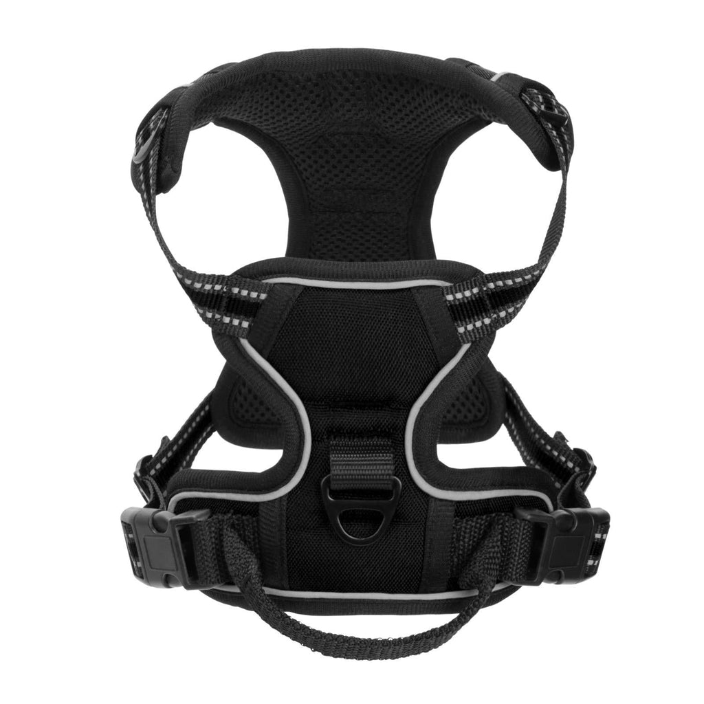 BETENSH Dog Harness, No Pull Adjustable Dog Vest Harness with Front and Back Clips, Reflective Pet Harness with Easy Control Handle, No Choke (Black, Small) Black - PawsPlanet Australia