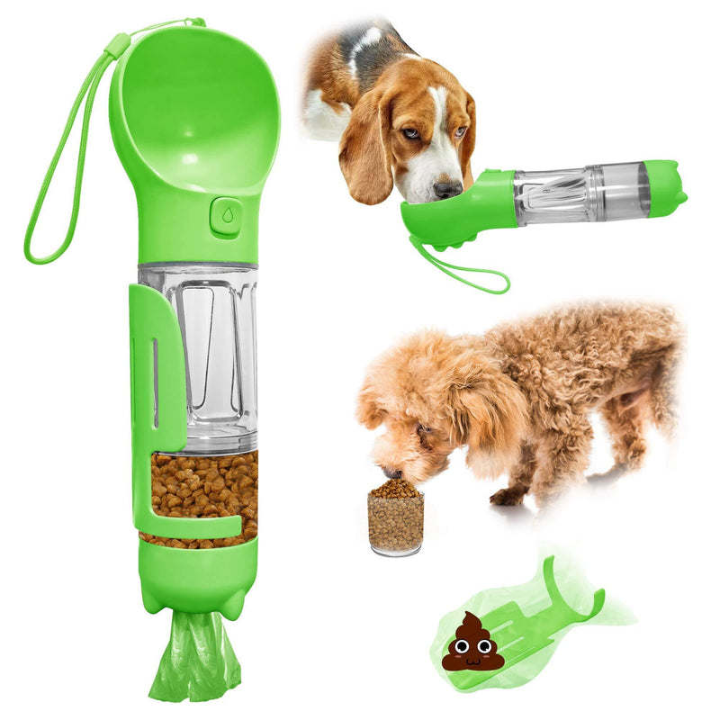 3 in 1 Dog Water Bottle,Portable Dog Water Dispenser with Drinking and Feeding Function,12OZ Leak Proof Dog Bowl Water Dispenser for Walking and Pets Outdoor Hiking - PawsPlanet Australia