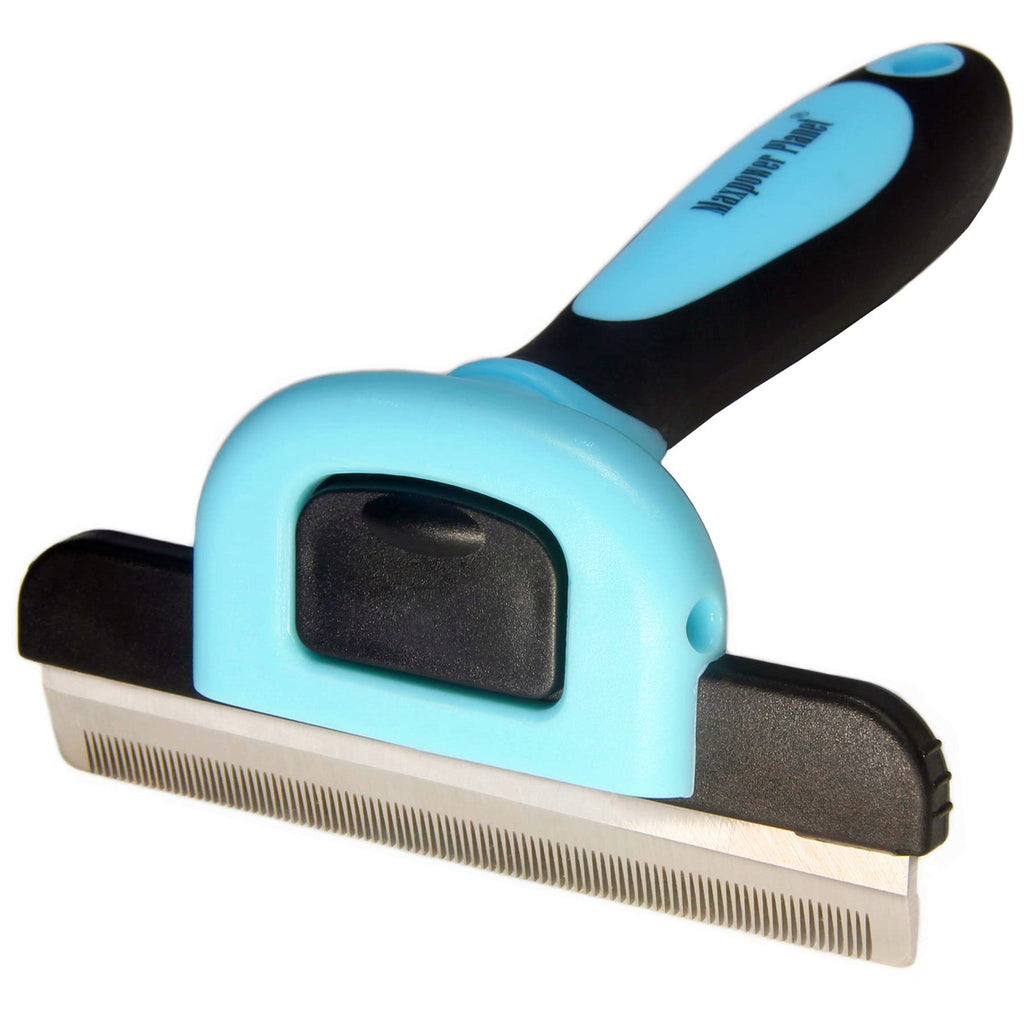 Maxpower Planet Pet Grooming Brush for Dogs and Cats Effectively Reduces Shedding by Up to 95% Blue - PawsPlanet Australia