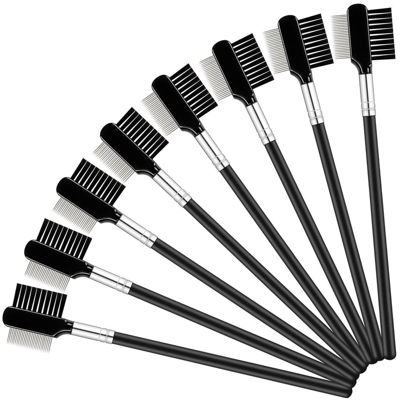 8 Pcs Pet Tear Stain Remover Comb, Double-Sided Dog Eye Comb Brush, Double Head Grooming Comb, Multipurpose Tool for Small Pet Cat Dogs Crust and Mucus Removal (Silver & Black) - PawsPlanet Australia