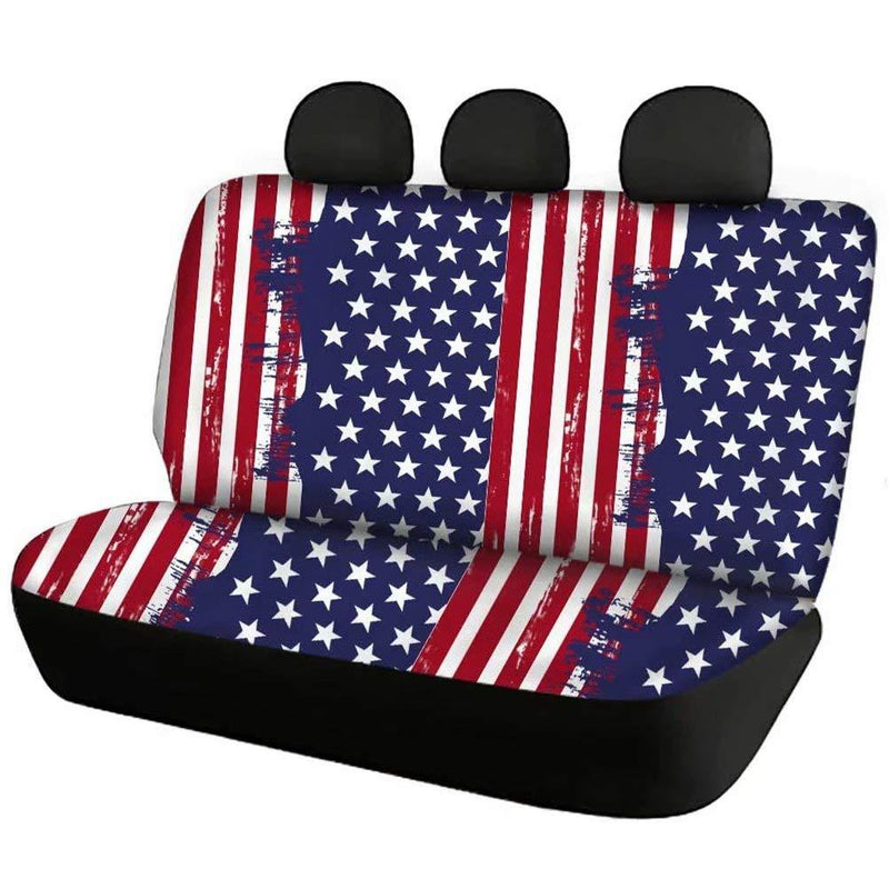 AFPANQZ Stars and Stripes Car Back Seat Covers Protector Rear Car Seat Cushion Dust and Scratch Proof Universal Fits Car, Truck, SUV, Van Red and Blue Patriotic American Flags American flag - PawsPlanet Australia