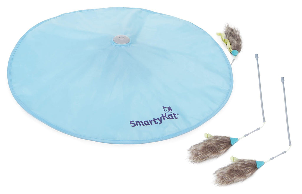 SmartyKat Hot Pursuit + 2 Bonus Replacement Wands, Electronic Motion Cat Toy, Interactive Concealed Spinning Wand, Multi-Color (32099-29995-008) - PawsPlanet Australia