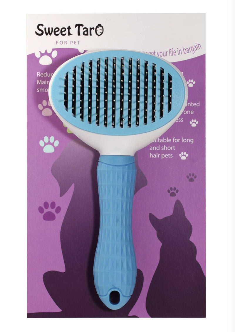 Sweet taro Pet grooming brush - effectively reduce shedding - best gift under $10 for your dog and cat - gently removes loose undercoat and tangled hair - massage tips for long and short hair - PawsPlanet Australia