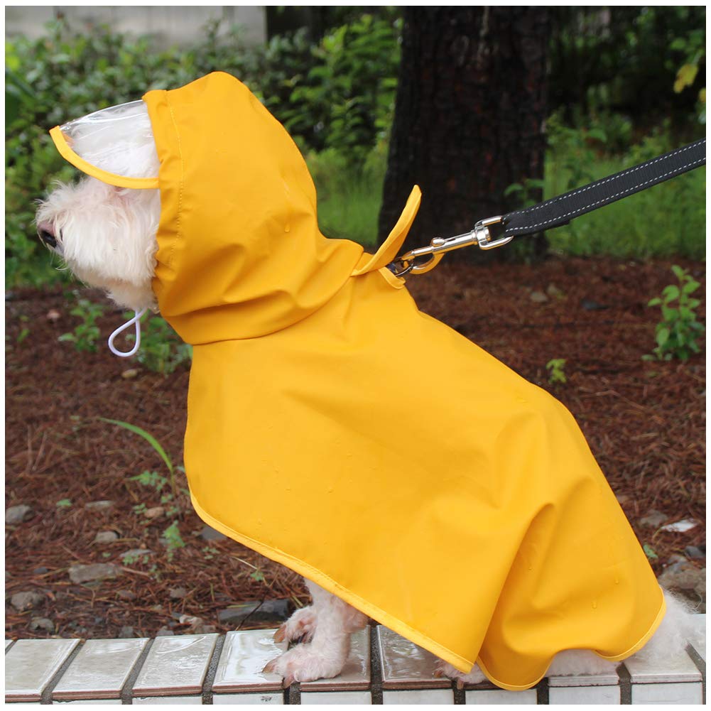 Cuteboom Small Dog Raincoat Pet Waterproof Dog Clothes Adjustable Dog Reflective Raincoat for Small Medium Dogs and Cats Large - PawsPlanet Australia