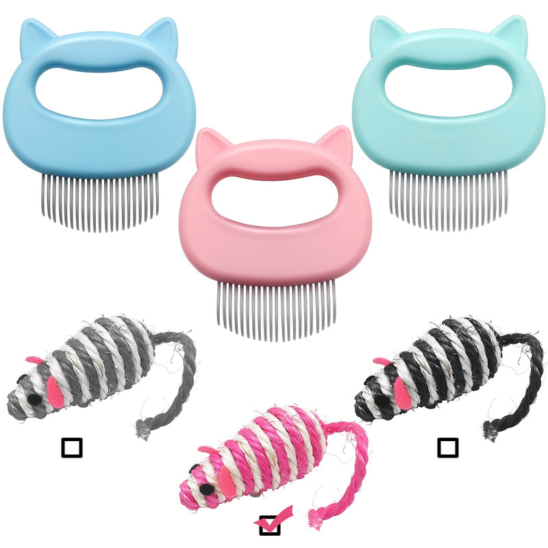 Cat Combs,Cat Massage Grooming Comb and Dog Massage Grooming Comb for Matted Tangled Hair, Cat Combs for Deshedding , Cat Shell Comb,Pet Shell Comb Suitable for Pet Cats and Dogs 3Pcs 3 colors - PawsPlanet Australia