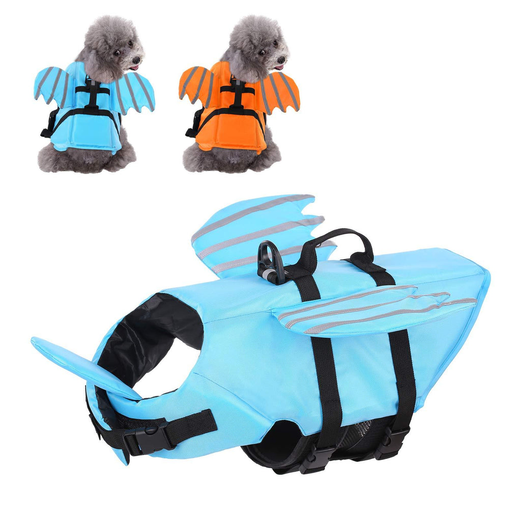 SUNFURA Dog Life Jacket with Wings, Adjustable Reflective Pet Life Vests for Swimming with High Buoyancy & Rescue Handle, Safety Pet Lifesaver Flotation Suit for Small Medium Large Dogs (Blue, XS) X-Small Blue - PawsPlanet Australia