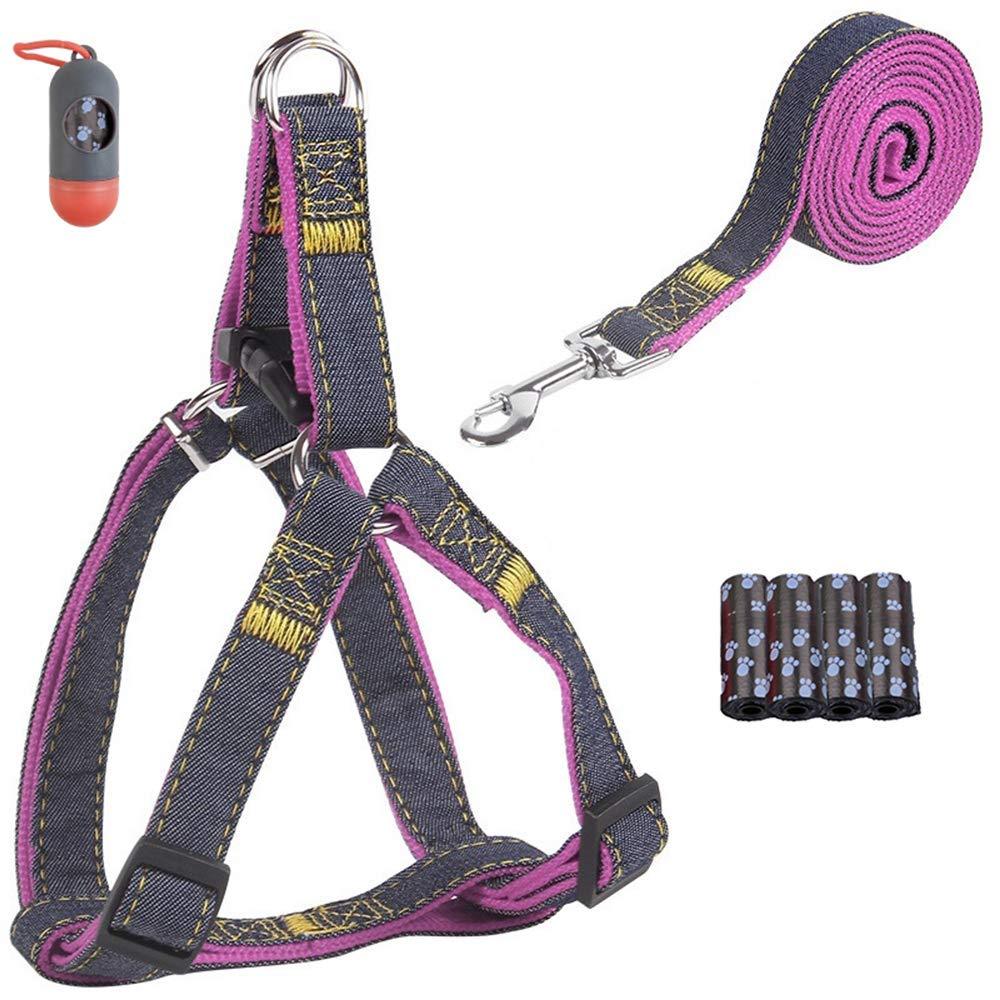 Dsxiao Dog Harness -Harness Medium Size Dog Dog Vest Harness Freedom no Pull Dog Easy Walking Control for Small, MediumDogs Pink S（Chest:10-15" Weight:3.3-9lb） - PawsPlanet Australia