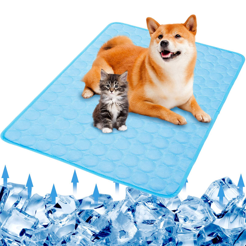 Dog Cooling Mat Pressure Activated Cooling Mat for Dogs and Cats Keeps Dogs and Cats Comfortable All Summer No Water or Electricity Needed (28x22inch/70x55cm, Blue) 28x22inch/70x55cm - PawsPlanet Australia