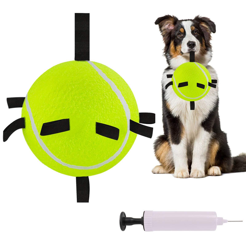GABraden Dog Tennis Ball with Upgrade Grab Tabs,tug of war Dog Toy,Indoor and Outdoor Interactive Dog Tennis Medium Pet Toys,Funny Outdoor Sports Dog Ball Gift with Inflating Needles - PawsPlanet Australia
