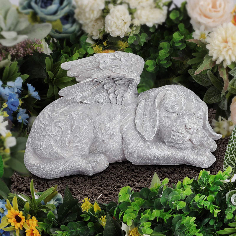Giftchy Pet Memorial Stones for Dogs, Angel Dog Bereavement Gifts, Pets Grave Marker & Tribute Statue (9.875" L) - PawsPlanet Australia