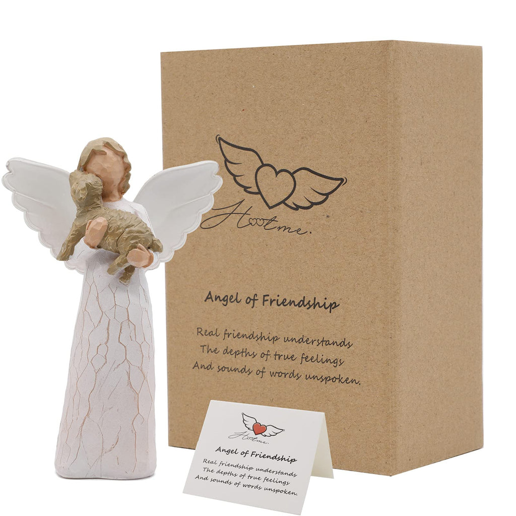 MEJORMEN 4.9inch Angel Figurine of Friendship,Dog Memorials,Pet Loss Gifts,Passed Away Dog Gifts,Remembrance Gifts for Grieving Pet Owners,Hand Carved Praying Angel Sculpture 4.9inch Tall - PawsPlanet Australia