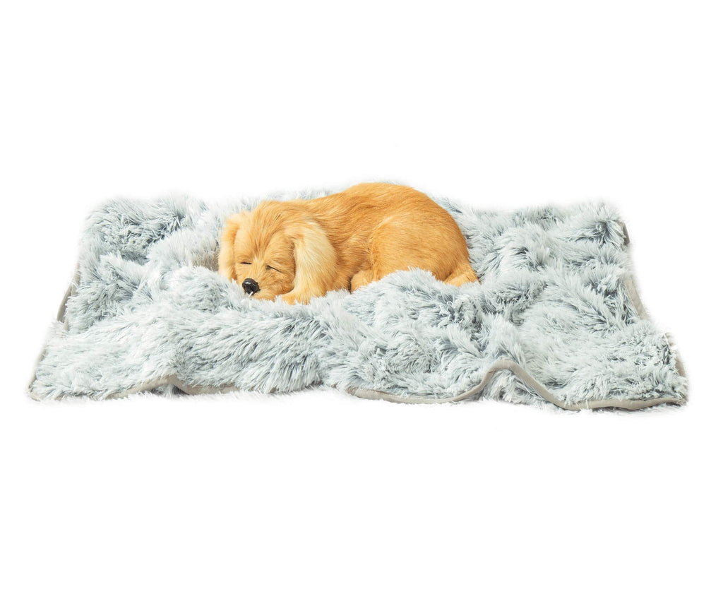 TORMAYS Pet Faux Fur Calming Blanket, Soft Dog Cat Protector with Two-Side Fur, Thick Shaggy Bed Throws in Multi Colors (L (43''x 30''), Mirage Gray) L (43''x 30'') - PawsPlanet Australia