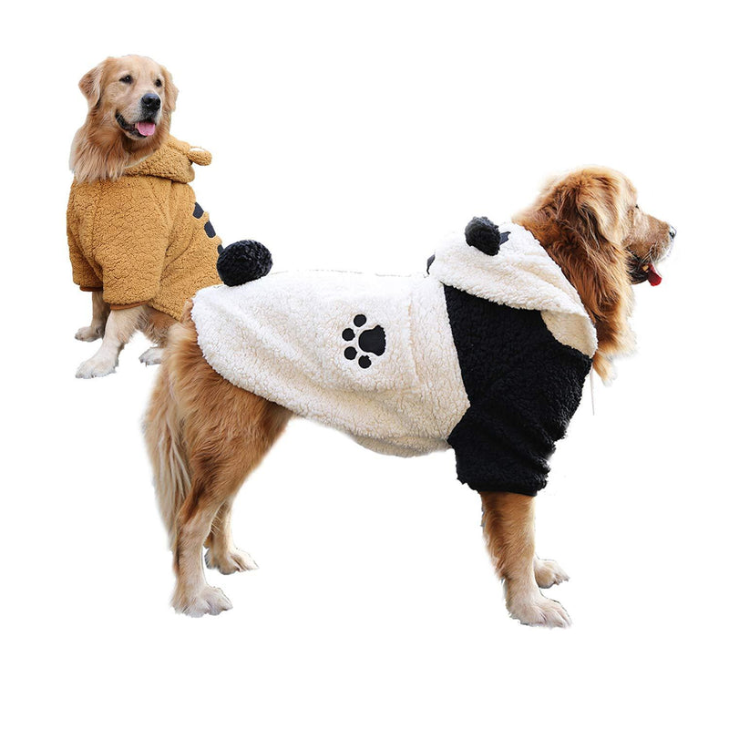 Dog Hoodie for Small, Medium, and Large Dogs, Unique Tiger and Panda Design, Dog Hoodies for Large, Happy Hoodies for Dogs (Panda, X-Small) - PawsPlanet Australia